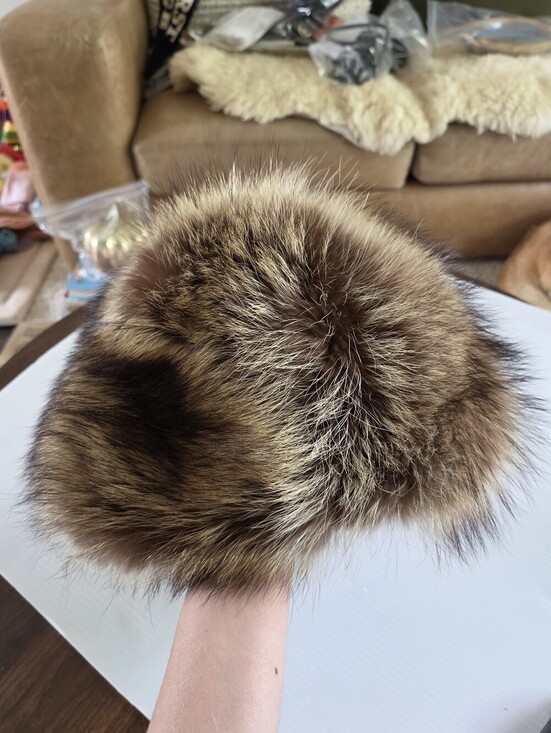 ​Vintage Jacobson\'s Genuine Raccoon Fur Hat Pillbox Style Mid-Century Luxury main image 4